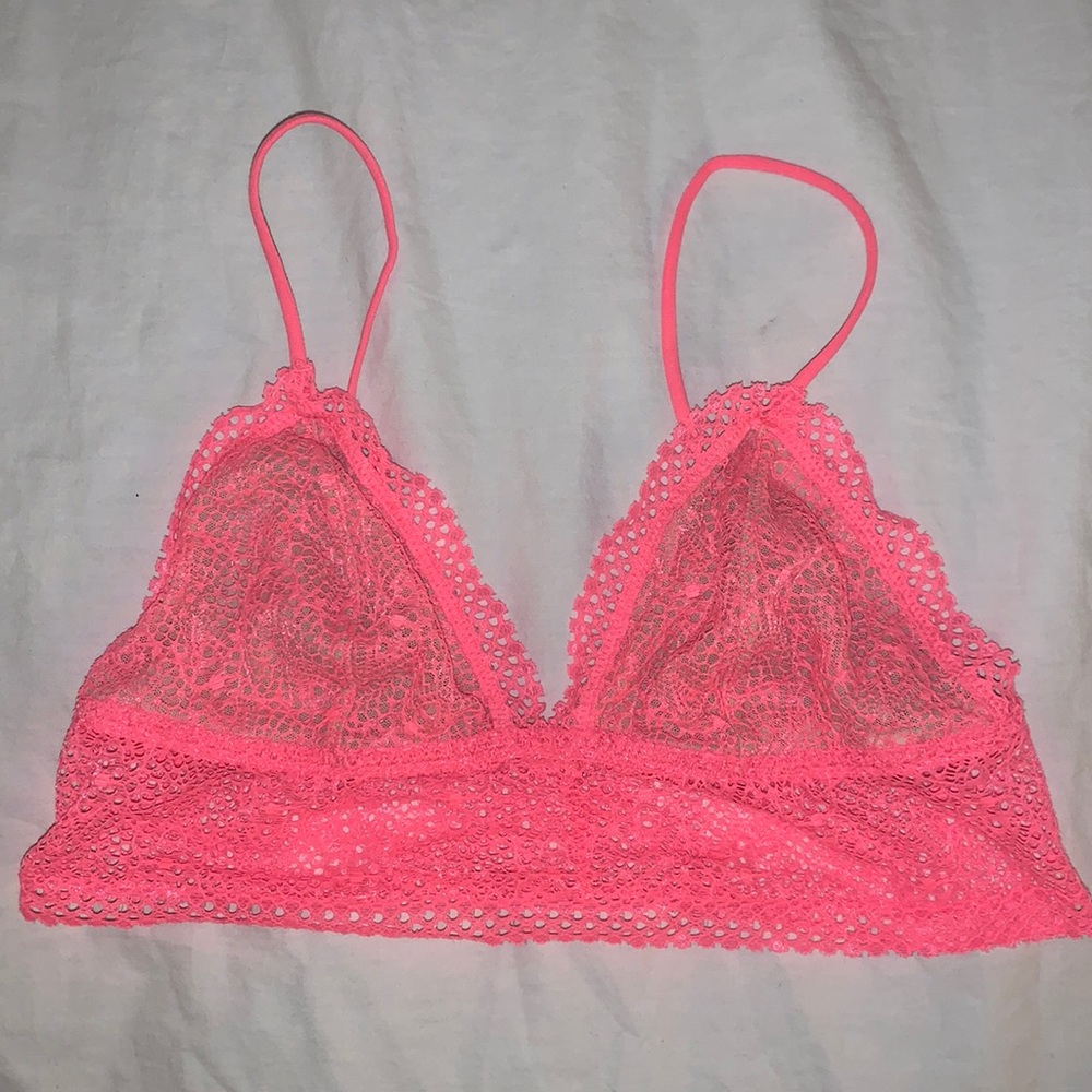 Neon pink Victoria’s Secret bralette